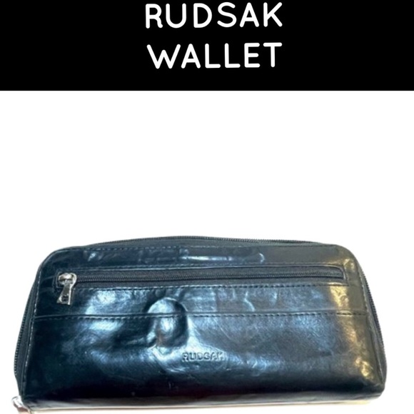 RUDSAK BLACK LEATHER WALLET - Picture 1 of 15